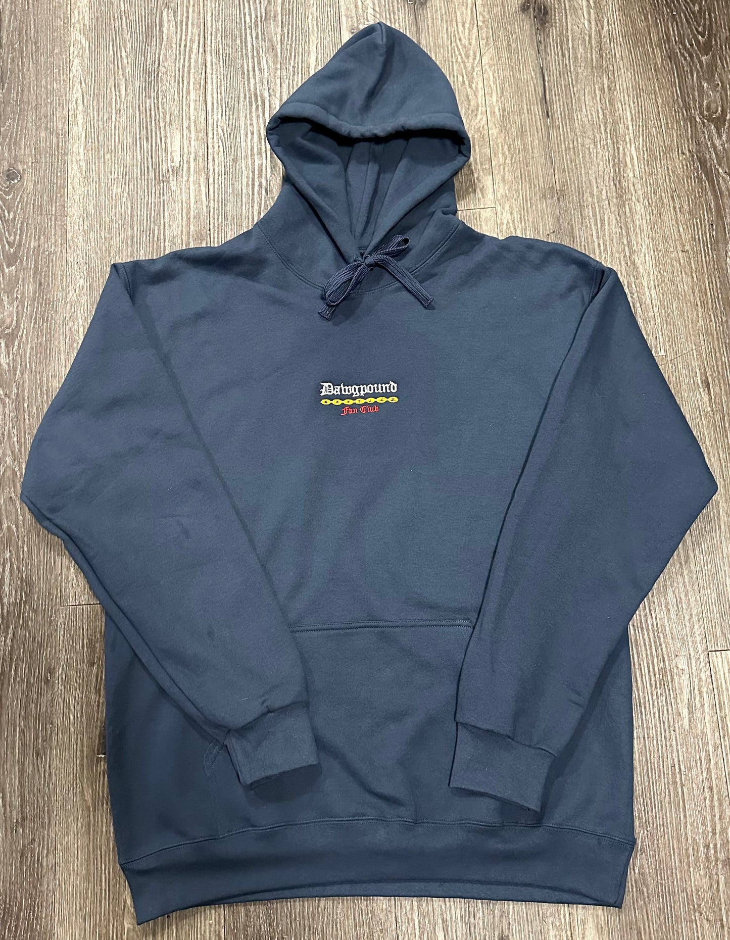 DPFC Embroidered Heavyweight Hoodie Blue Dusk